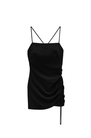 MINI DRESS WITH DRAPED DETAIL