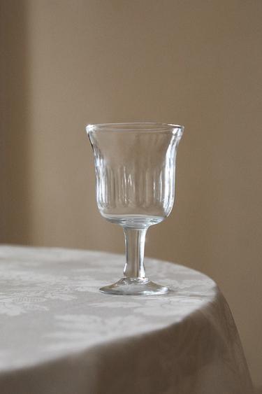 PAHAR DE STICLĂ TĂIATĂ - Transparent de la Zara