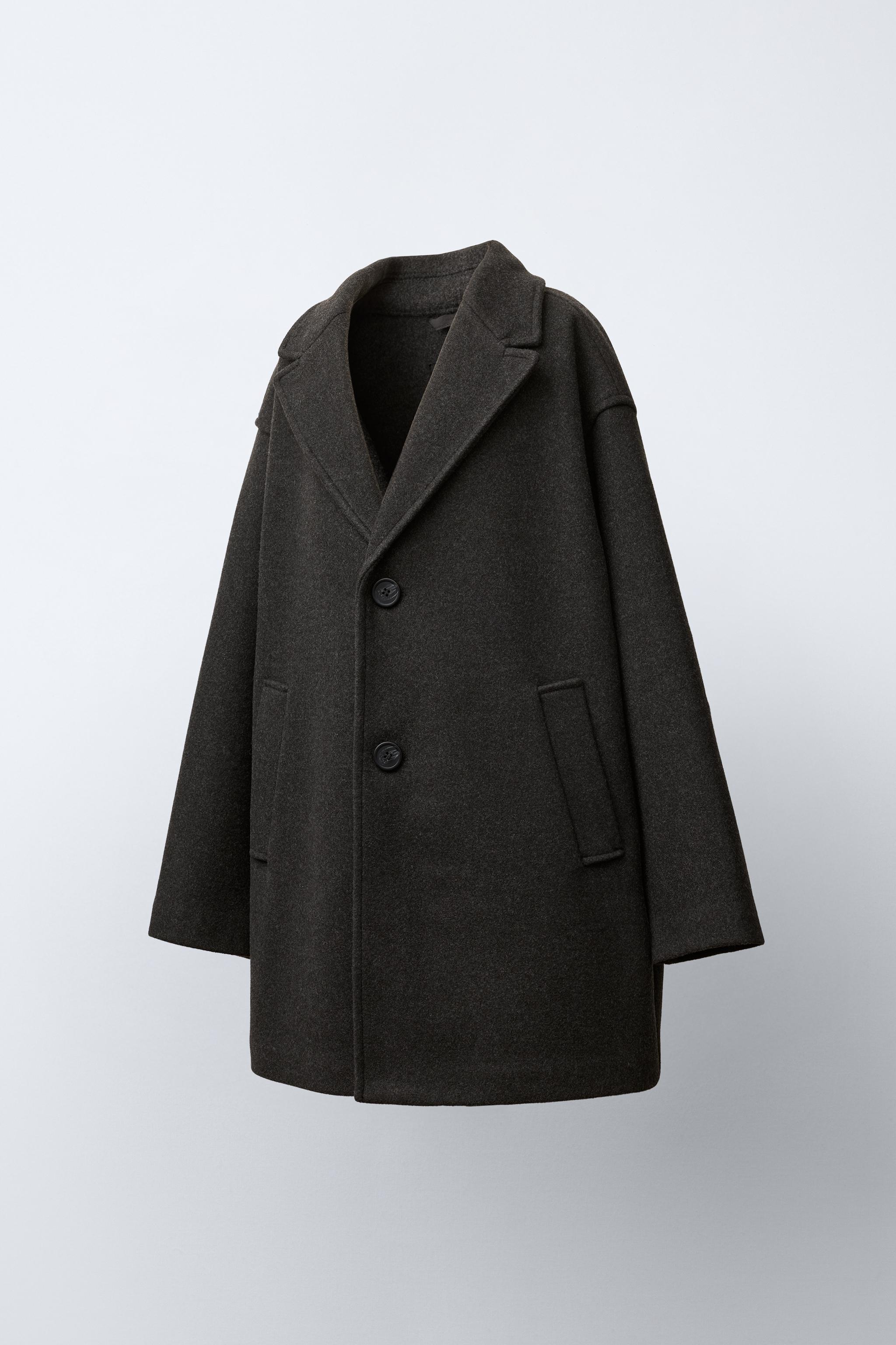 MANTEAU LONG EN DRAP DE LAINE