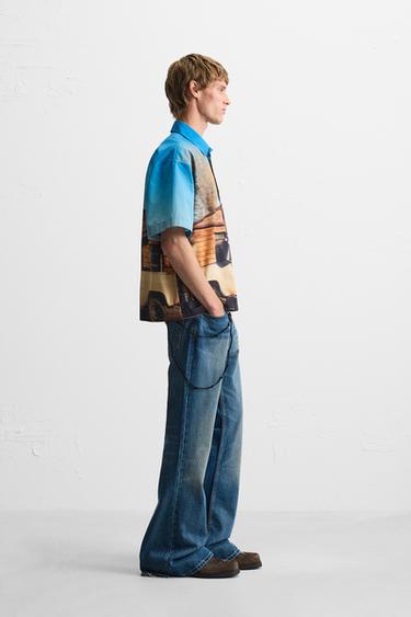 PHOTOGRAPHIC PRINT SHIRT - Blue by Zara - Image 4