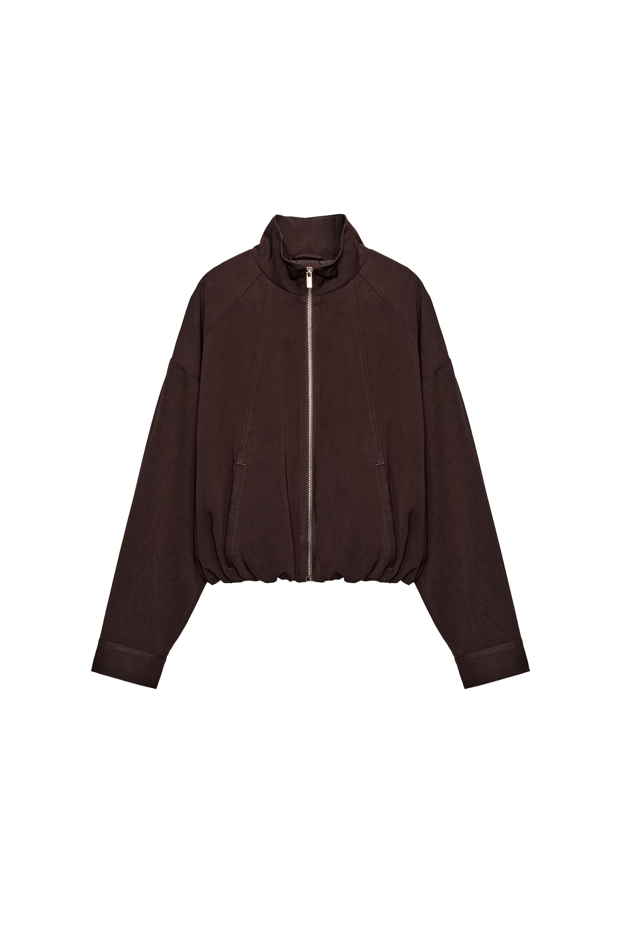 STAND-UP COLLAR BOMBER JACKET