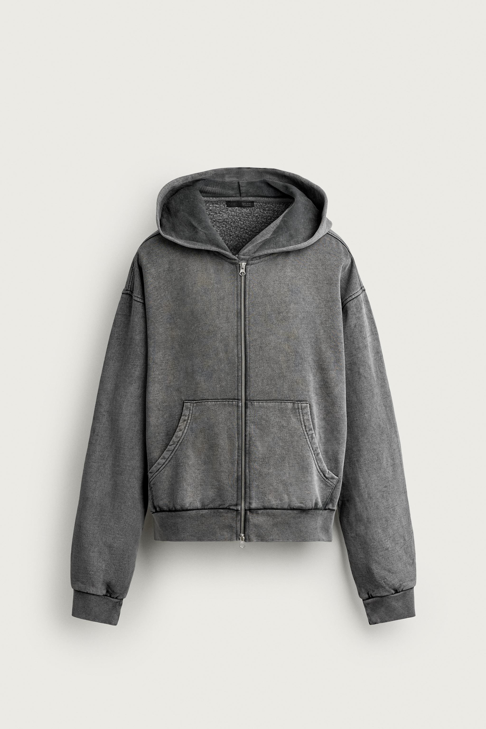 BOXY FIT BASIC ZIP-UP HOODIE
