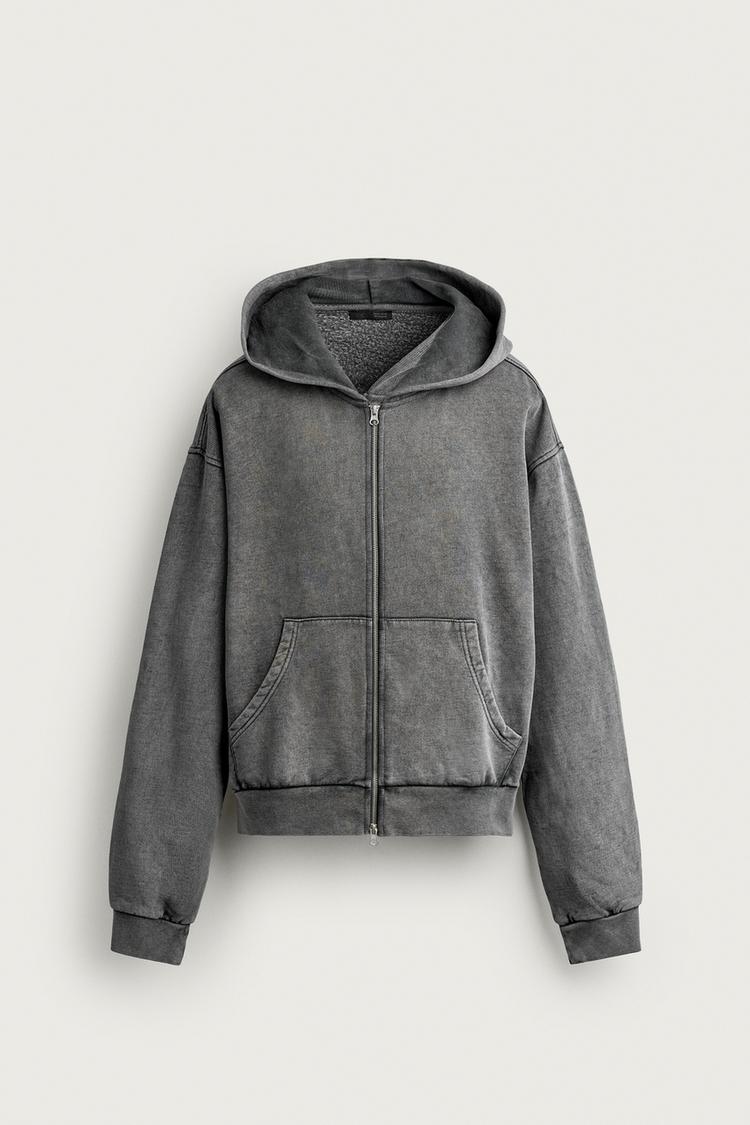 BASIC BOXY FIT HOODIE WITH ZIP