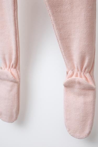 GUÊTRES EN MAILLE AVEC NŒUD - Rose de Zara - Image 3