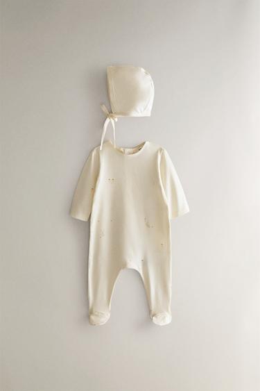 SET NEONATO PRIMO CAMBIO CONIGLI E FIORI - Bianco sporco di Zara - Immagine 0