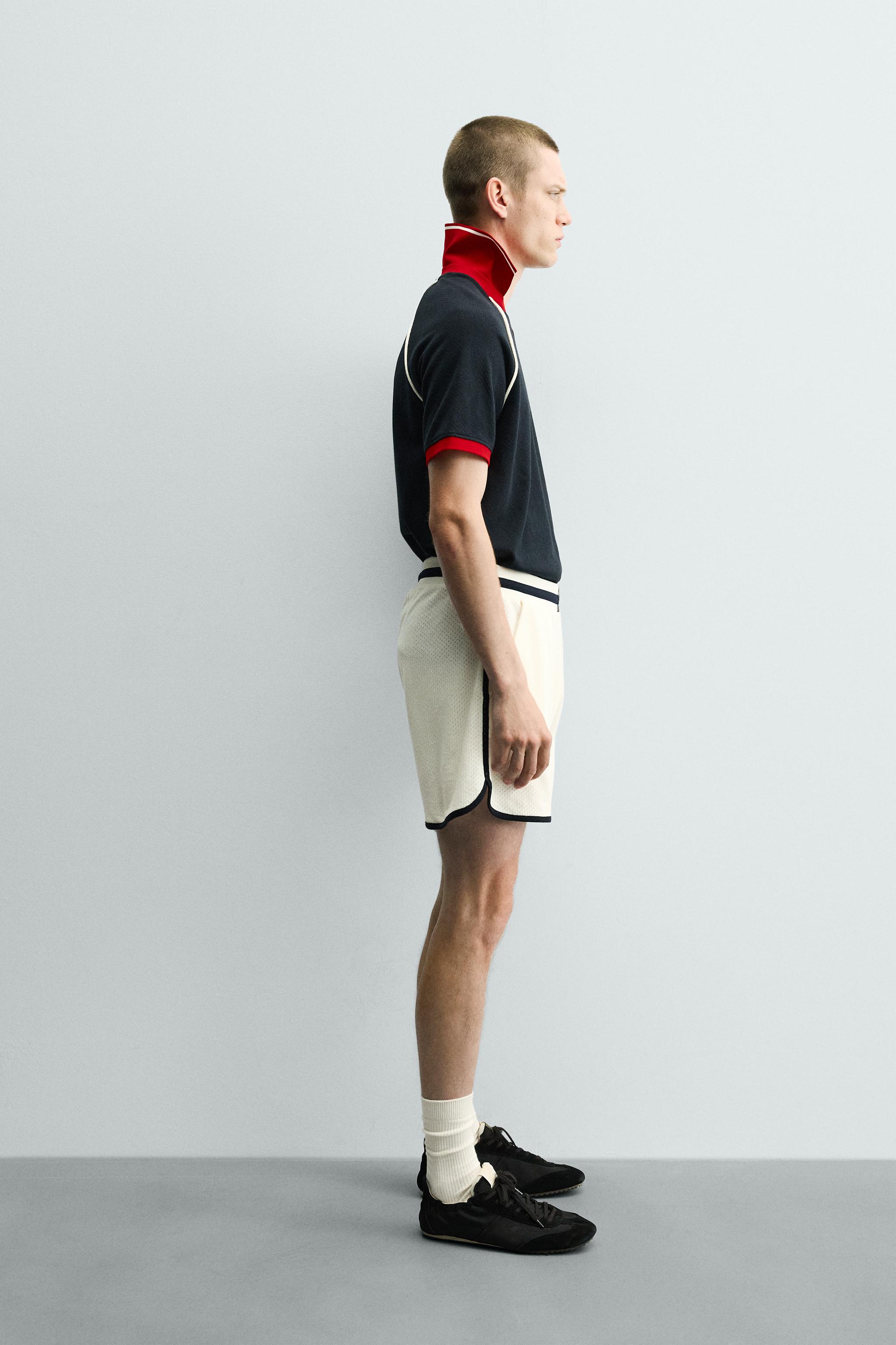CONTRAST TRIM TEXTURED POLO