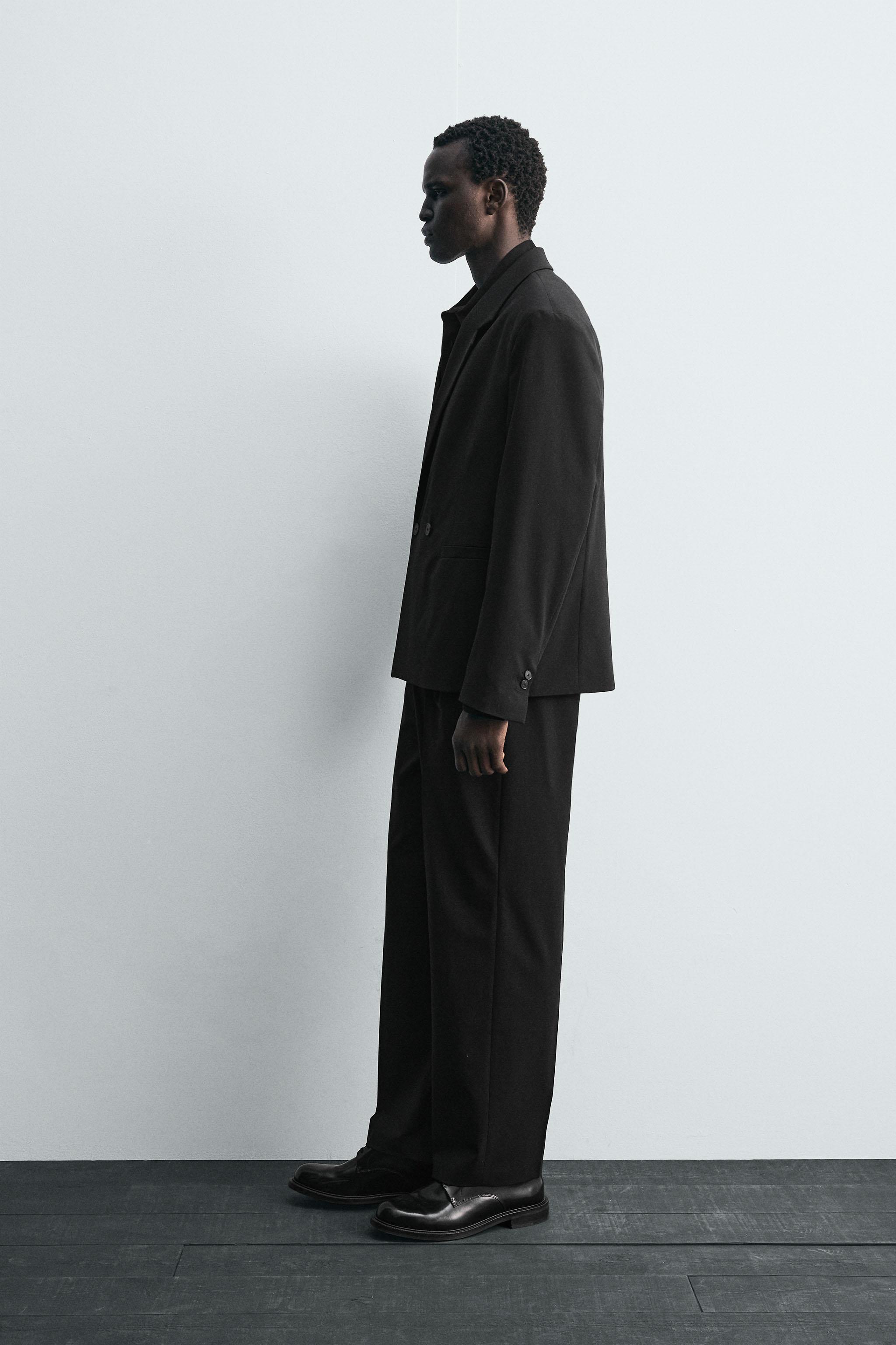 WOOL DOUBLE-BREASTED SUIT JACKET