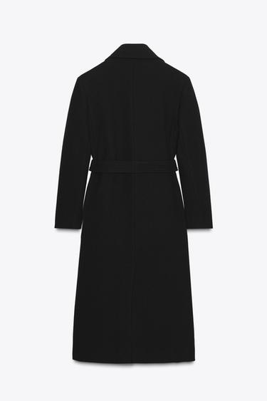 WOOL BLEND COAT ZW COLLECTION - Black by Zara