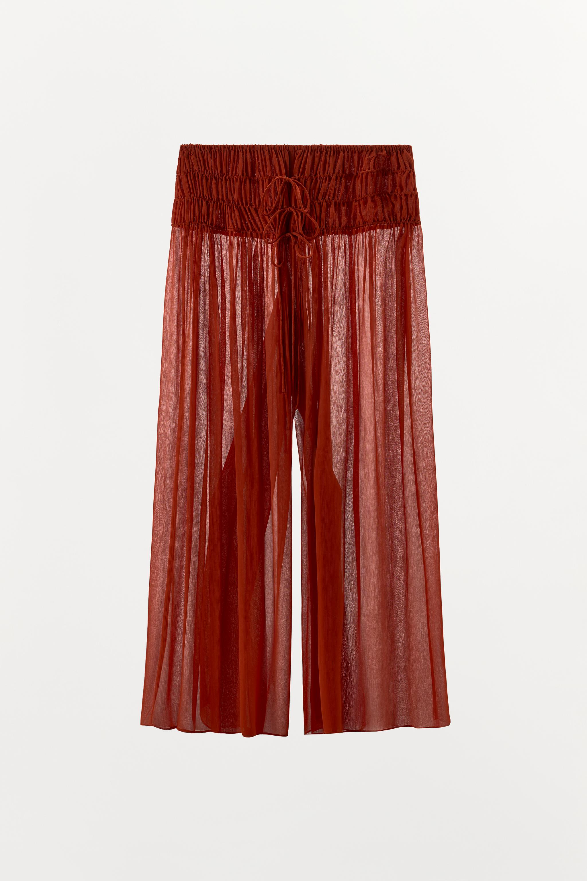 GEORGETTE RUCHED PANTS