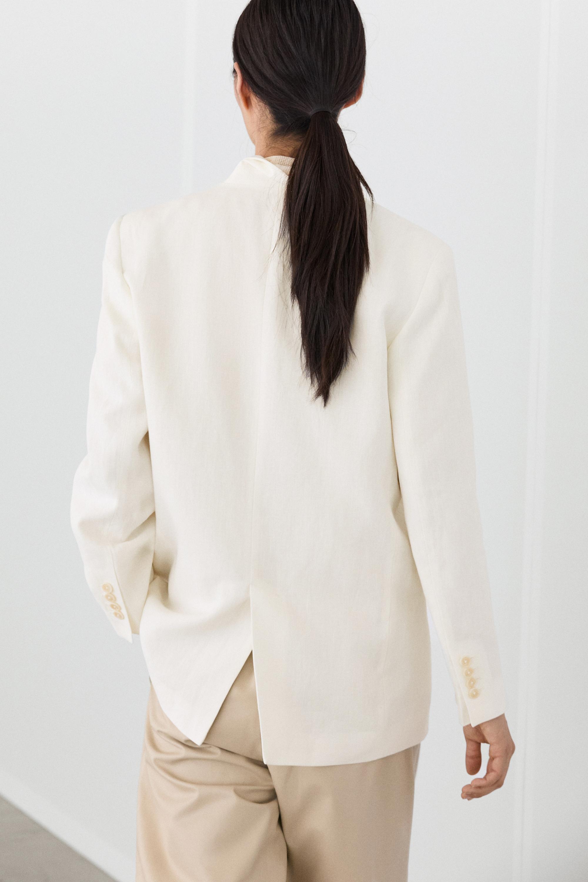 100% linen oversize blazer