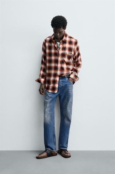 CAMISA FLUIDA CUADROS AARON LEVINE X ZARA - Rojo de Zara