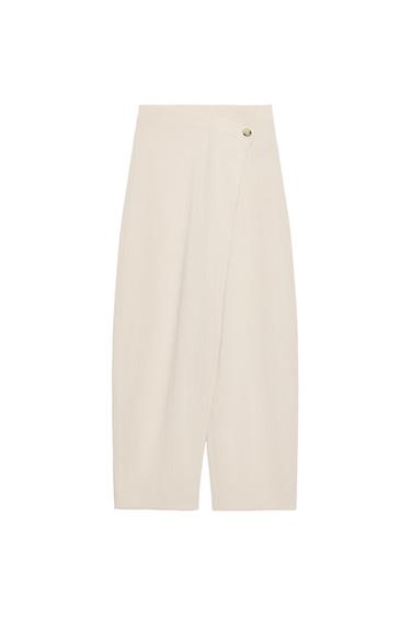 Zara TEKSTUURSED HÕLMIKPÜKSID - Beige