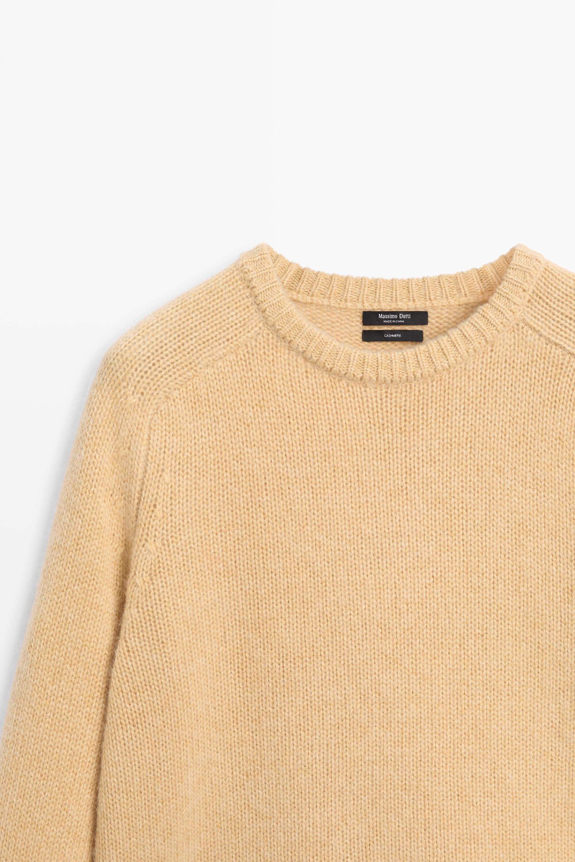 Pull en maille 100 % cachemire à col rond