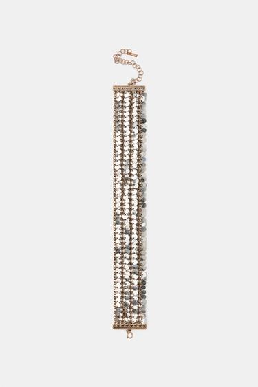 COLLANA CHOKER COMBINATA CON PAILLETTE - Oro / Argento di Zara