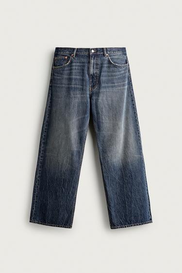 LOOSE-FIT JEANS - Blue / Green by Zara