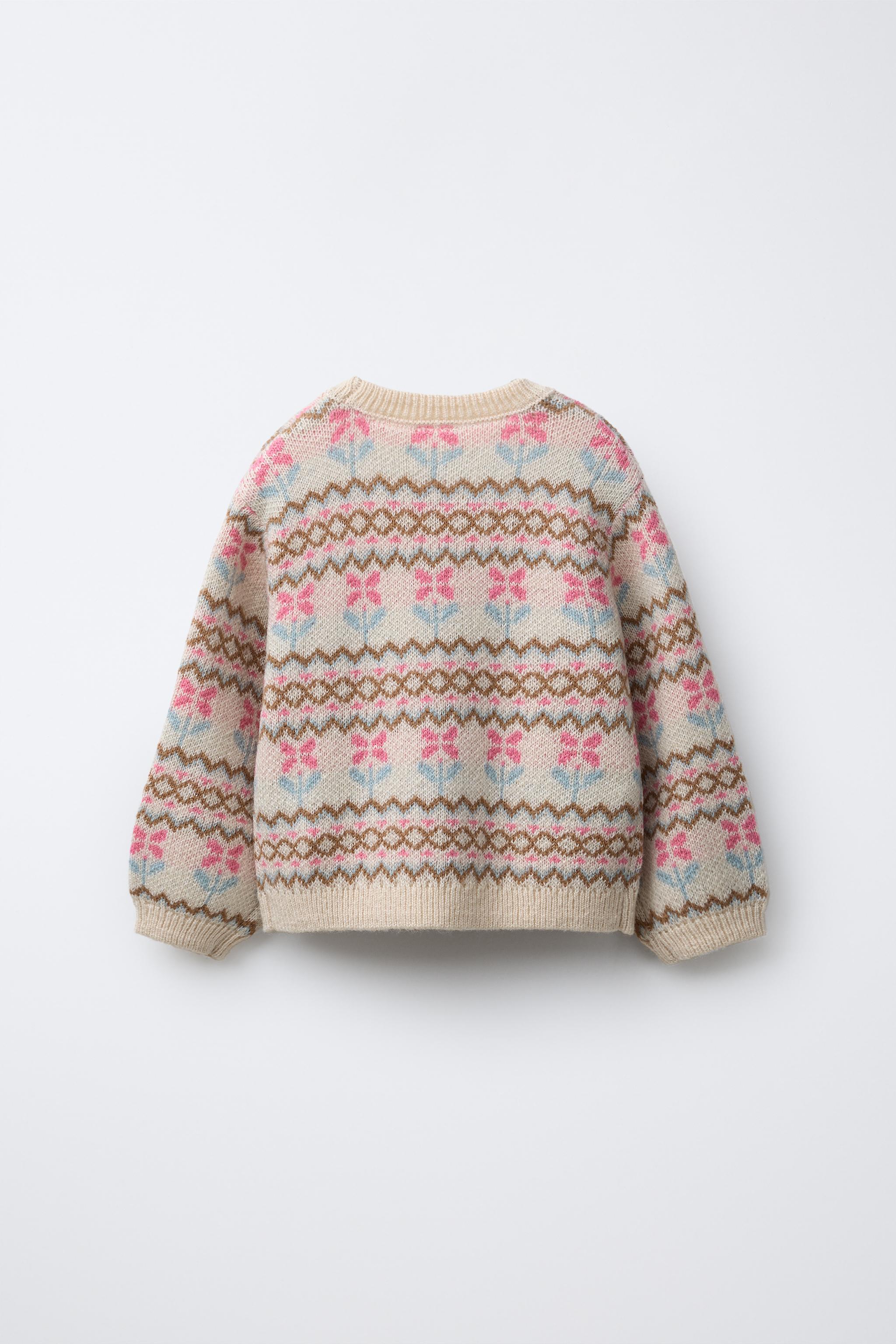 JACQUARD KNIT SWEATER WITH WOOL