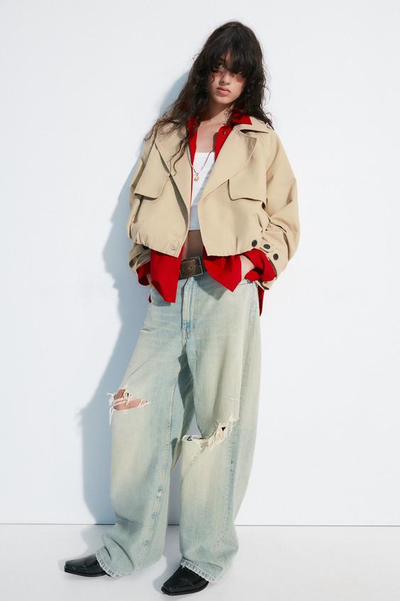 TRENCH CORTO EFECTO GLOBO - Cuerda de Zara - Imagen 0
