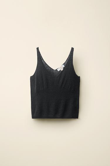 TOP PUNTO TIRANTES CREATED BY CARAMEL LONDON X ZARA - Gris antracita de Zara