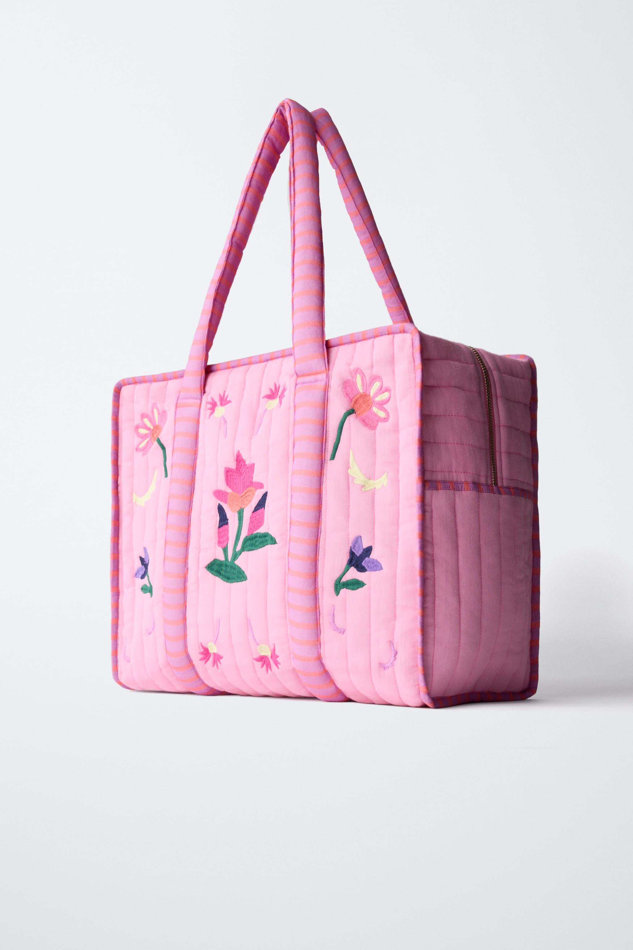 Детские сумки Zara EMBROIDERED FLORAL SHOPPER — фото 2