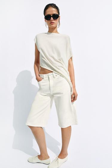 ASYMMETRIC KNIT JUMPER - ecru-white by Zara