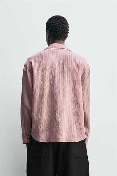 CHEMISE FLUIDE À RAYURES - Rose de Zara - Image 2