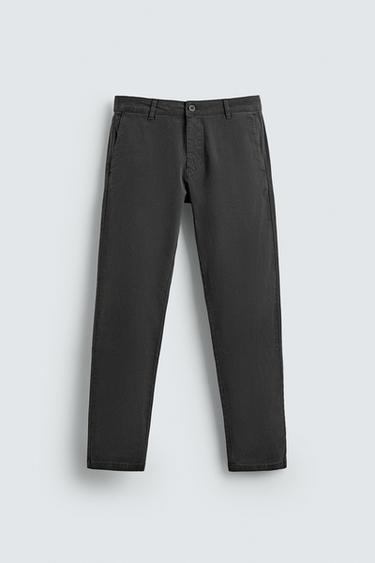 Zara SKINNY CHINO PANTS - Anthracite grey