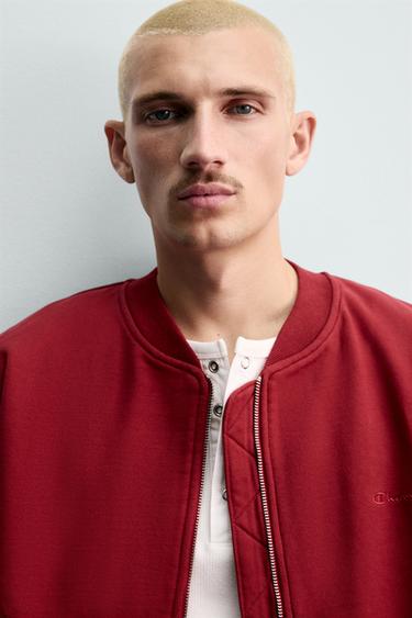 BLOUSON BOMBER MATELASSÉ CHAMPION ® X ZARA - Rouge de Zara - Image 5