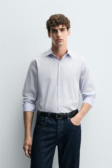 CAMISA ESTRUCTURA - Celeste de Zara