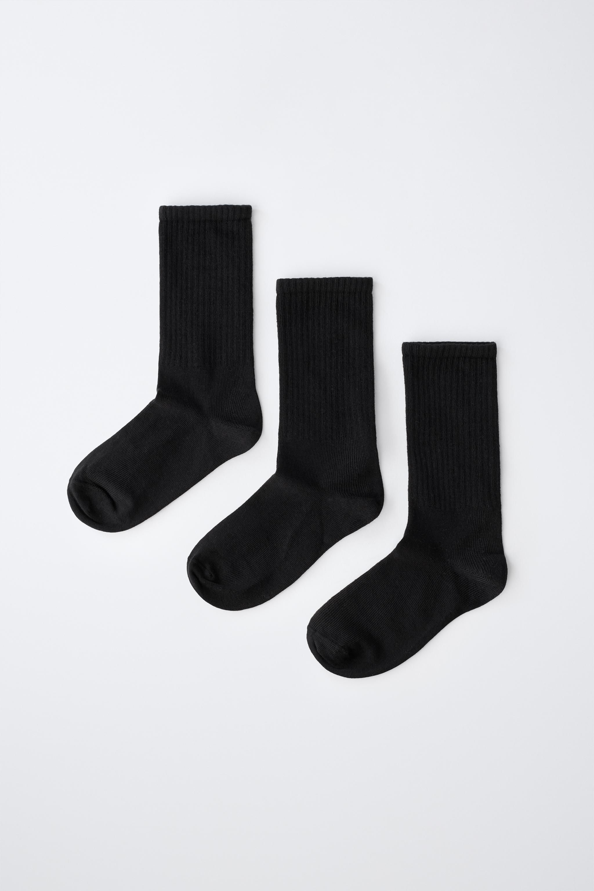 Носки THREE-PACK ATHLETIC для детей, в рубчик — Zara — фото 4