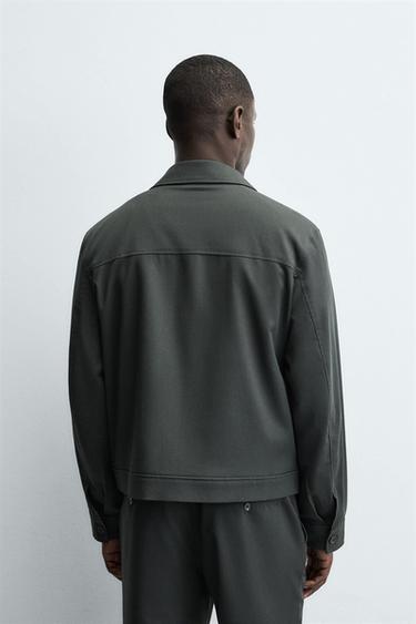 SURCHEMISE REGULAR FIT - Kaki foncé de Zara - Image 2