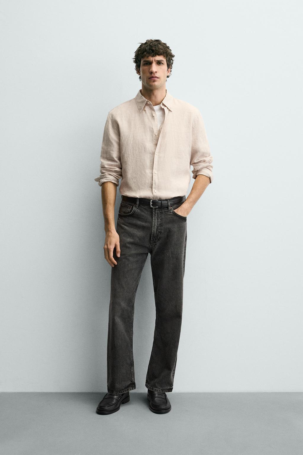 Zara Regular fit 100% kətan köynək