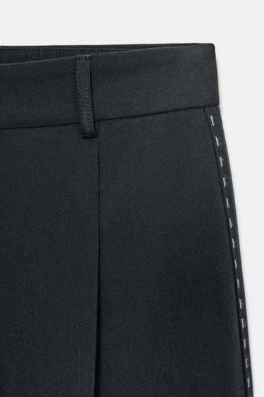 WRAPAROUND TROUSERS WITH TOPSTITCHING - Dark navy by Zara - Image 9