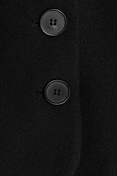 VESTE CINTRÉE À COL EFFET FOURRURE ZW COLLECTION - Noir de Zara - Image 9