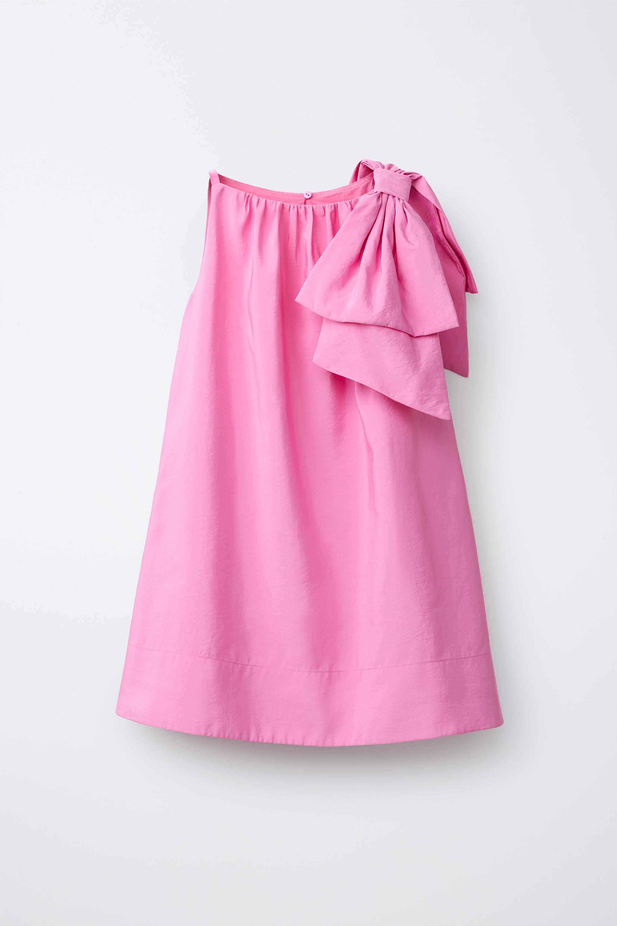BOW DRESS - Dusty pink | ZARA United States BOW DRESS - Dusty pink | ZARA United States