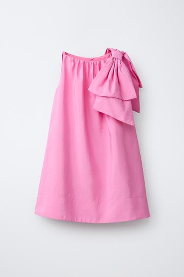 DRESS WITH BOW - Dusty pink by Zara