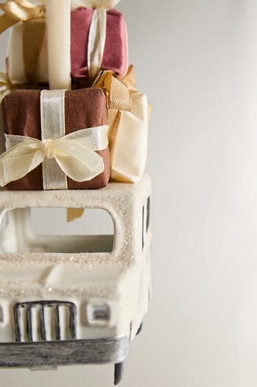 SPARKLY CAR CHRISTMAS TREE DECORATION - White by Zara - Image 2