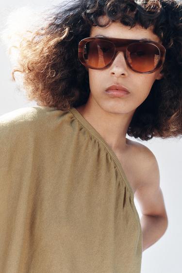 ASYMMETRIC KNIT TOP - Light beige by Zara - Image 5