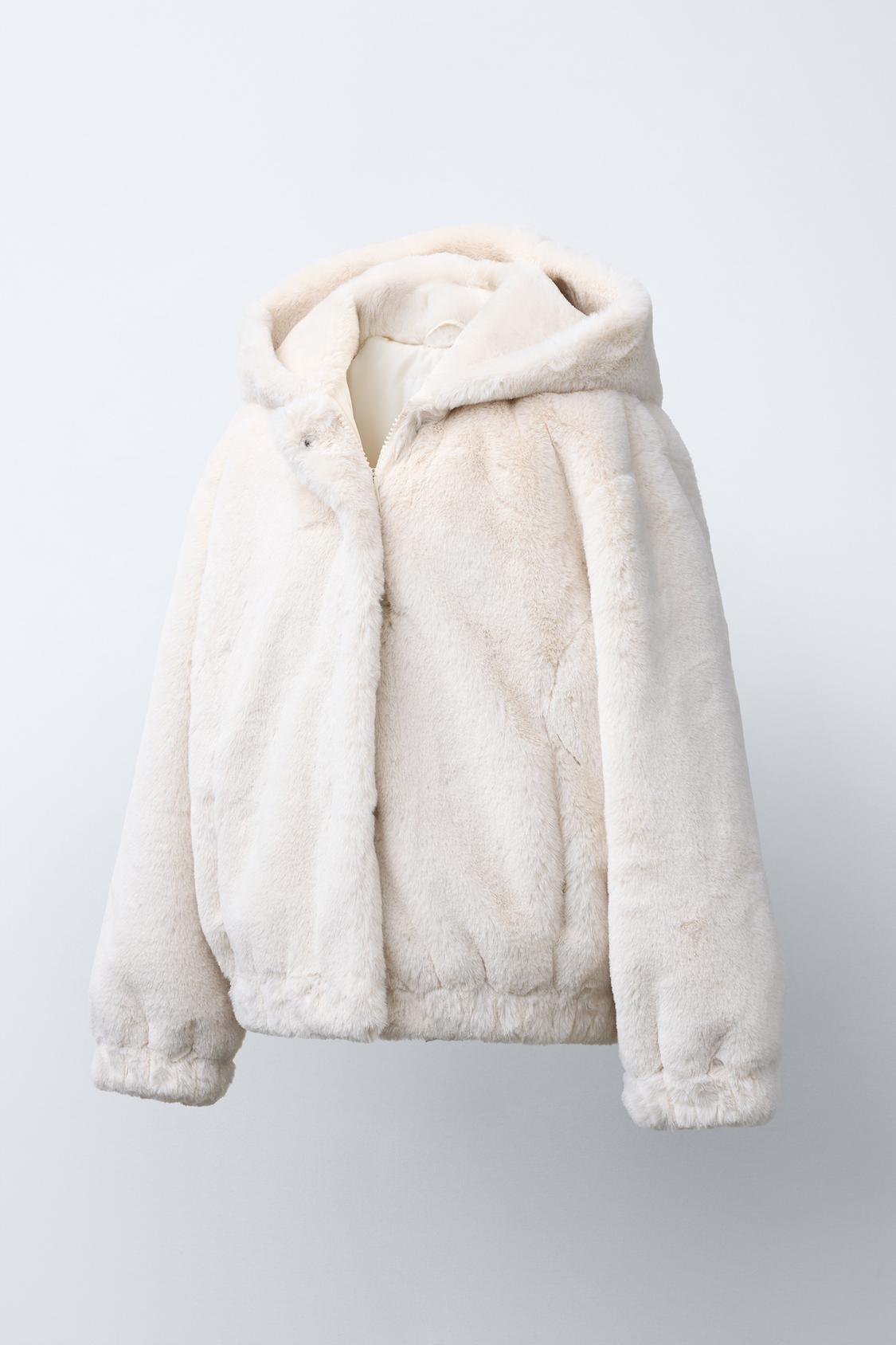 FAUX FUR HOODED JACKET