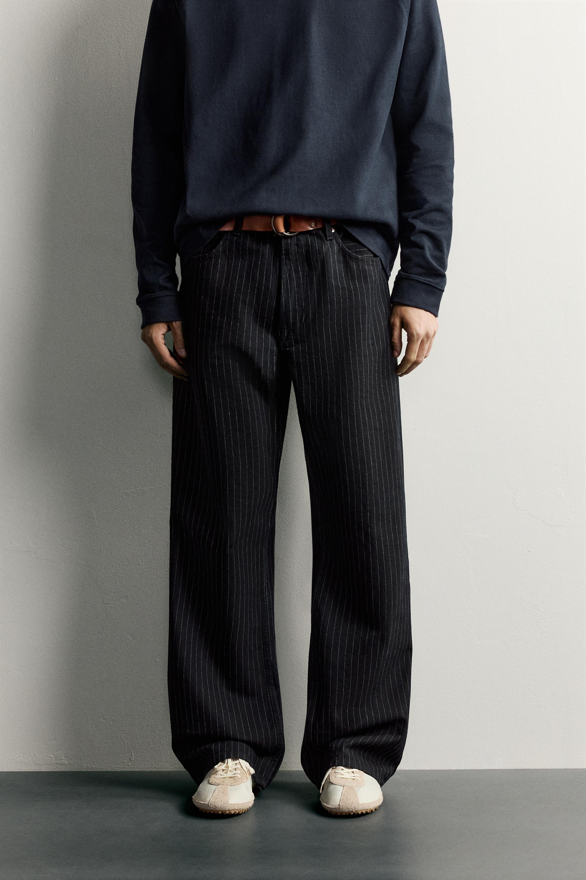 LOOSE-FIT PINSTRIPE JEANS - thumbnail 8