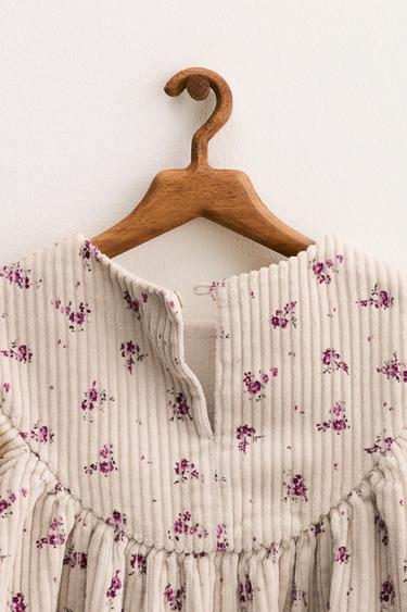 ZARA TIMELESS - ROBE EN VELOURS CÔTELÉ À FLEURS - Pierre de Zara - Image 2