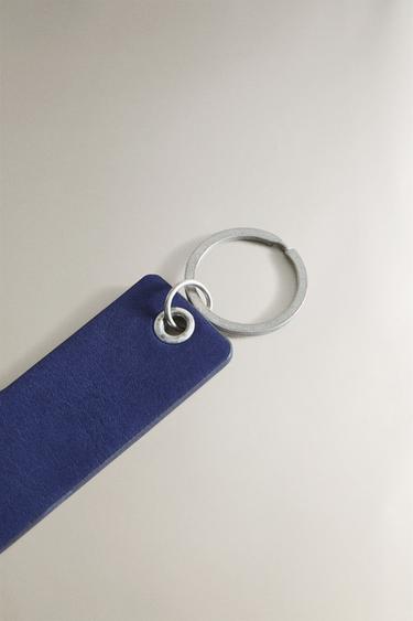 LEATHER TENNIS KEYRING - Blue by Zara - Image 2