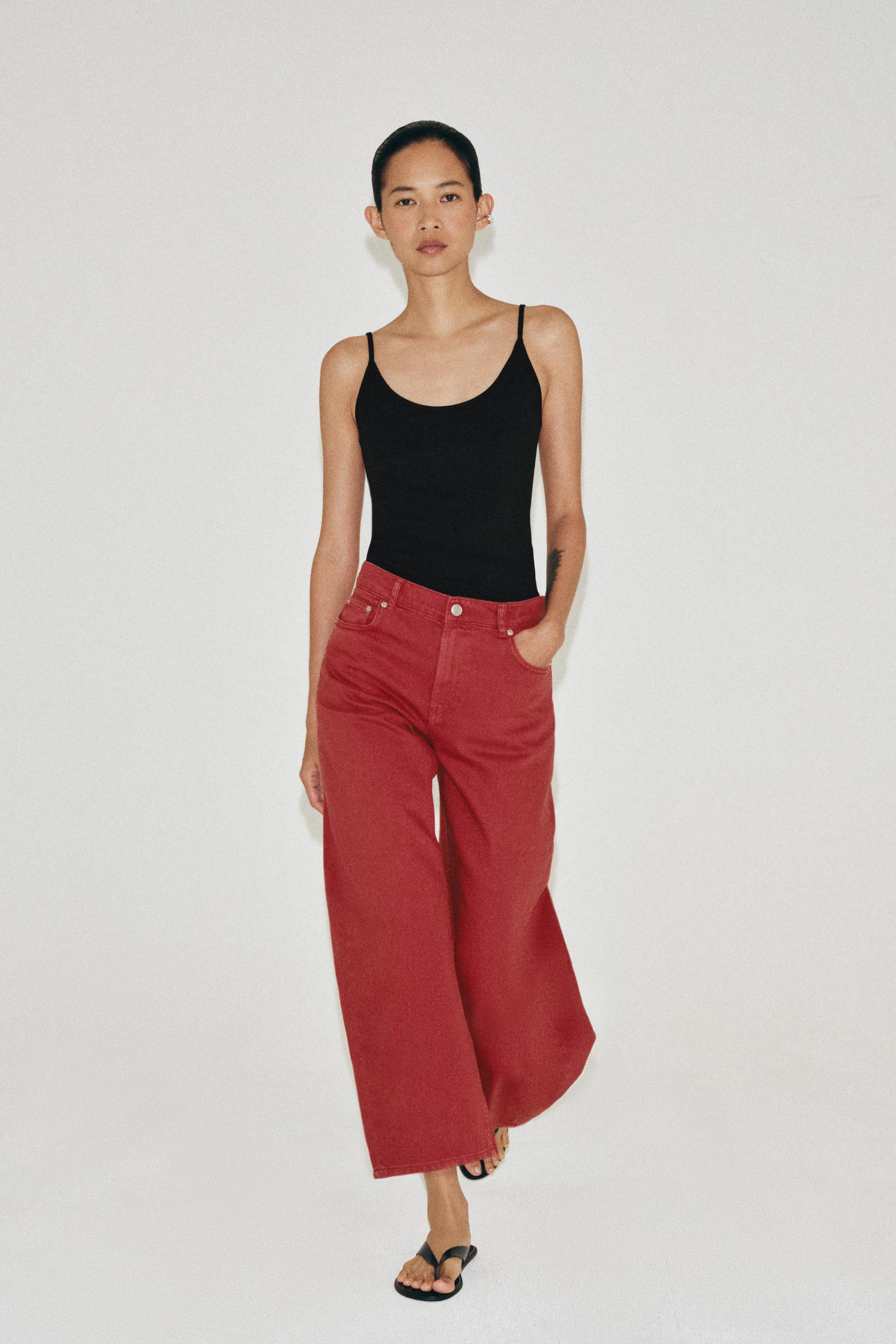 ZW COLLECTION MID-WAIST CAPRI BALLOON JEANS