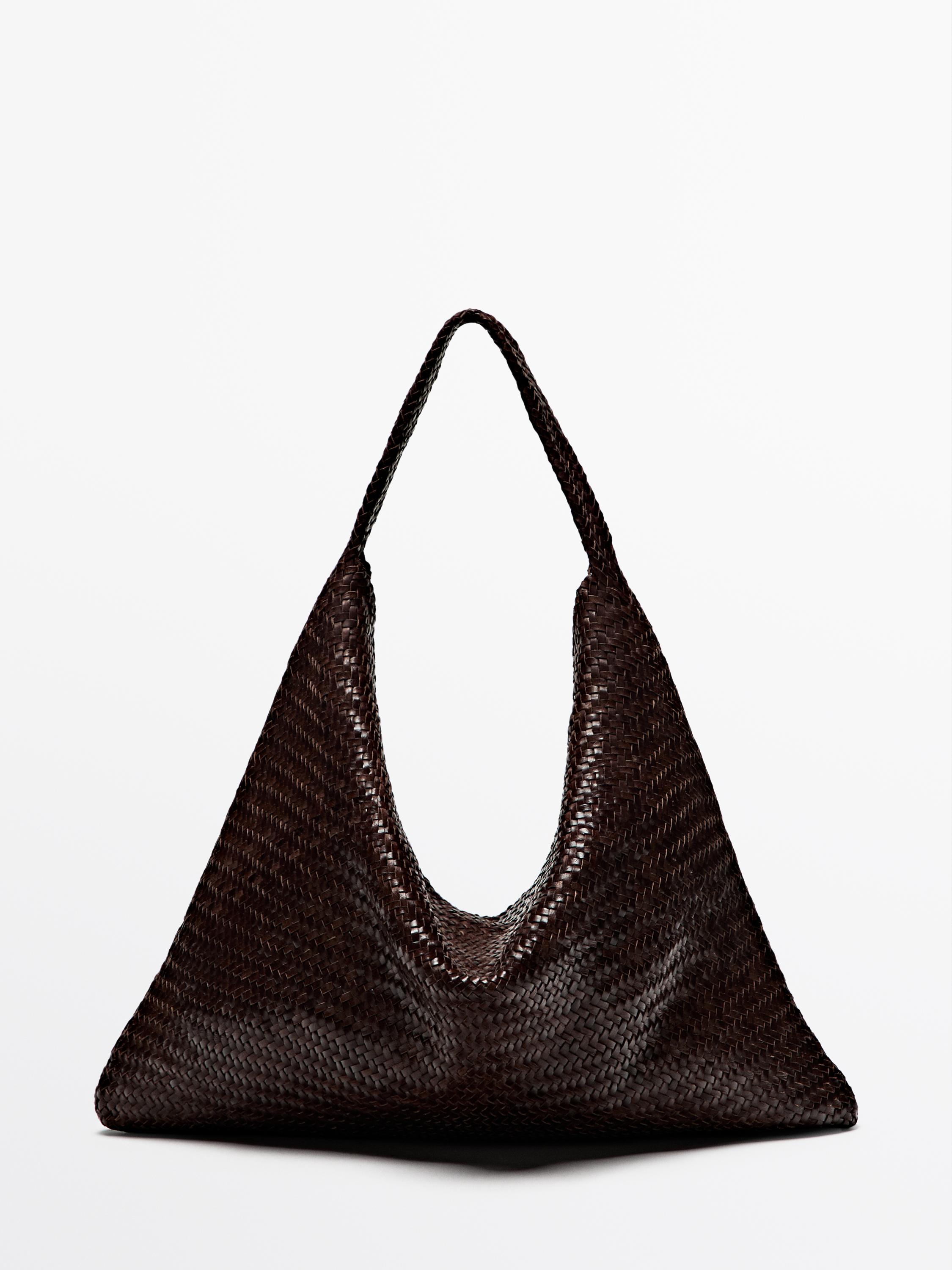MassimoDutti ナチュラルラフィア × レザー ベース バッグ Massimo Dutti Bags Woman | ZARA United States