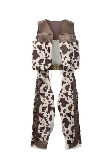 FRINGED COWGIRL COSTUME - Brown by Zara