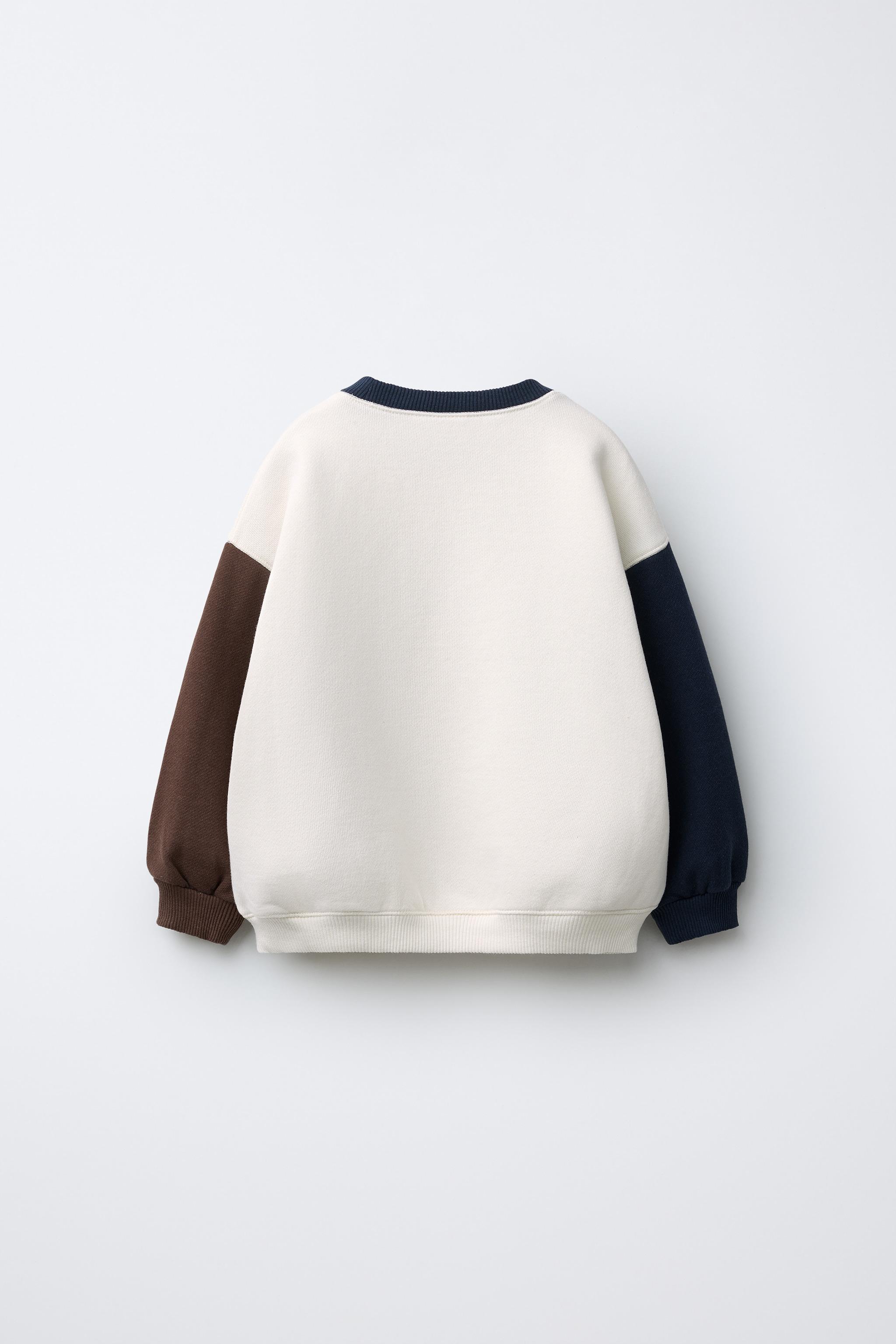 TEXT RAGLAN SLEEVE SWEATSHIRT - Ecru | ZARA United States