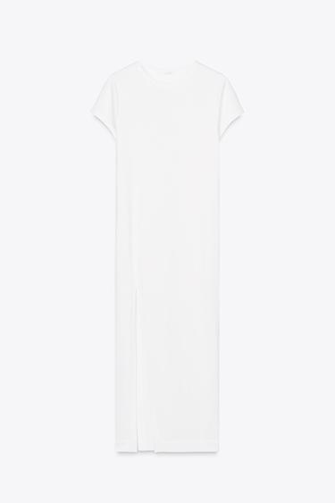WASHED MIDI DRESS - White by Zara - Image 5