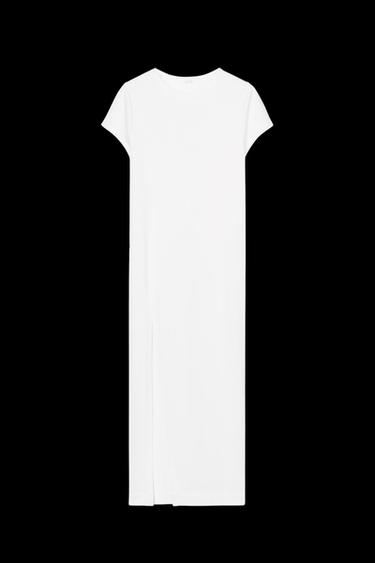 Zara WASHED MIDI DRESS - White - Image 0