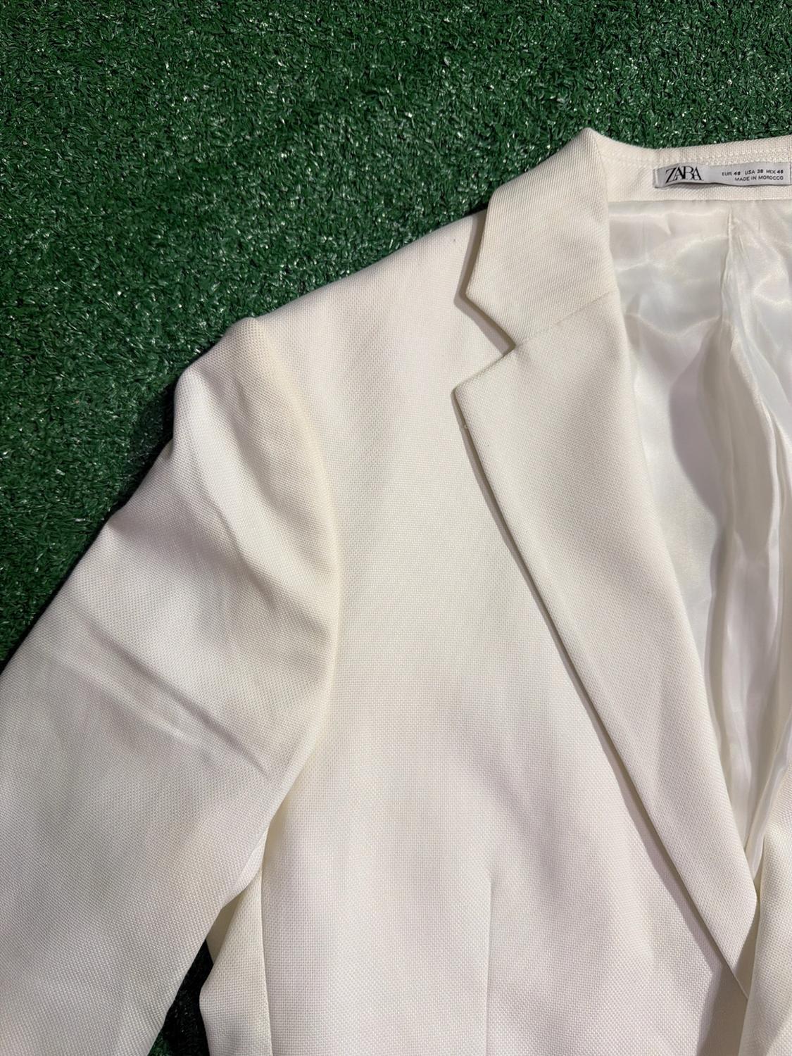BUTTONED TEXTURED WEAVE BLAZER - Image 5