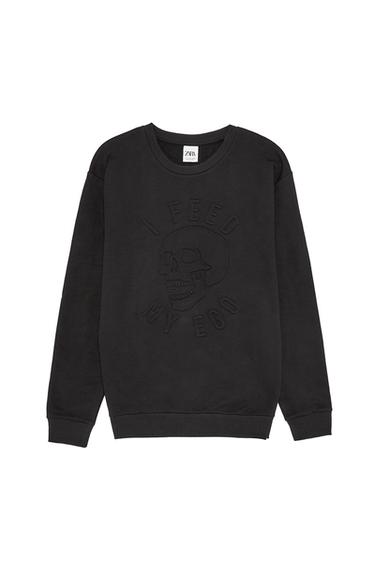 RAISED SKULL SWEATSHIRT