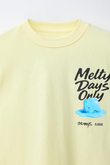 T-SHIRT À IMPRIMÉ GLACE - Jaune de Zara - Image 2
